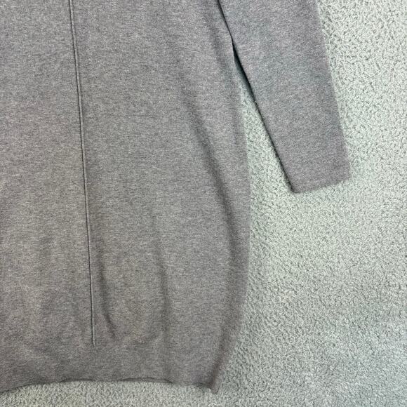 Banana Republic Serene Sweater Dress Medium 2020 Gray Knit Stretch Comfort LS - Picture 4 of 11